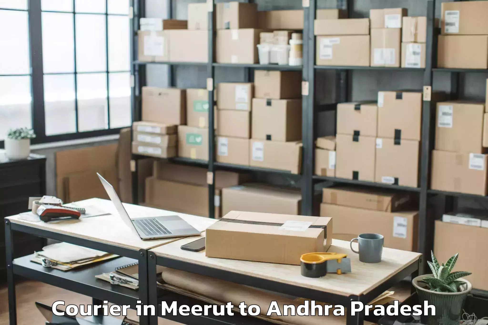 Easy Meerut to Peapally Courier Booking